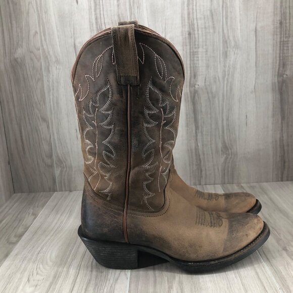 Shyanne Boots Womens 8.5M Alabama Xero Gravity Brown Leather Pull On Cowboy - Picture 1 of 12